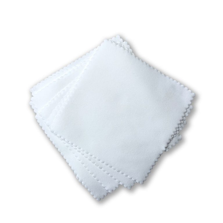 Suede Cloth 12x12cm white 10pcs